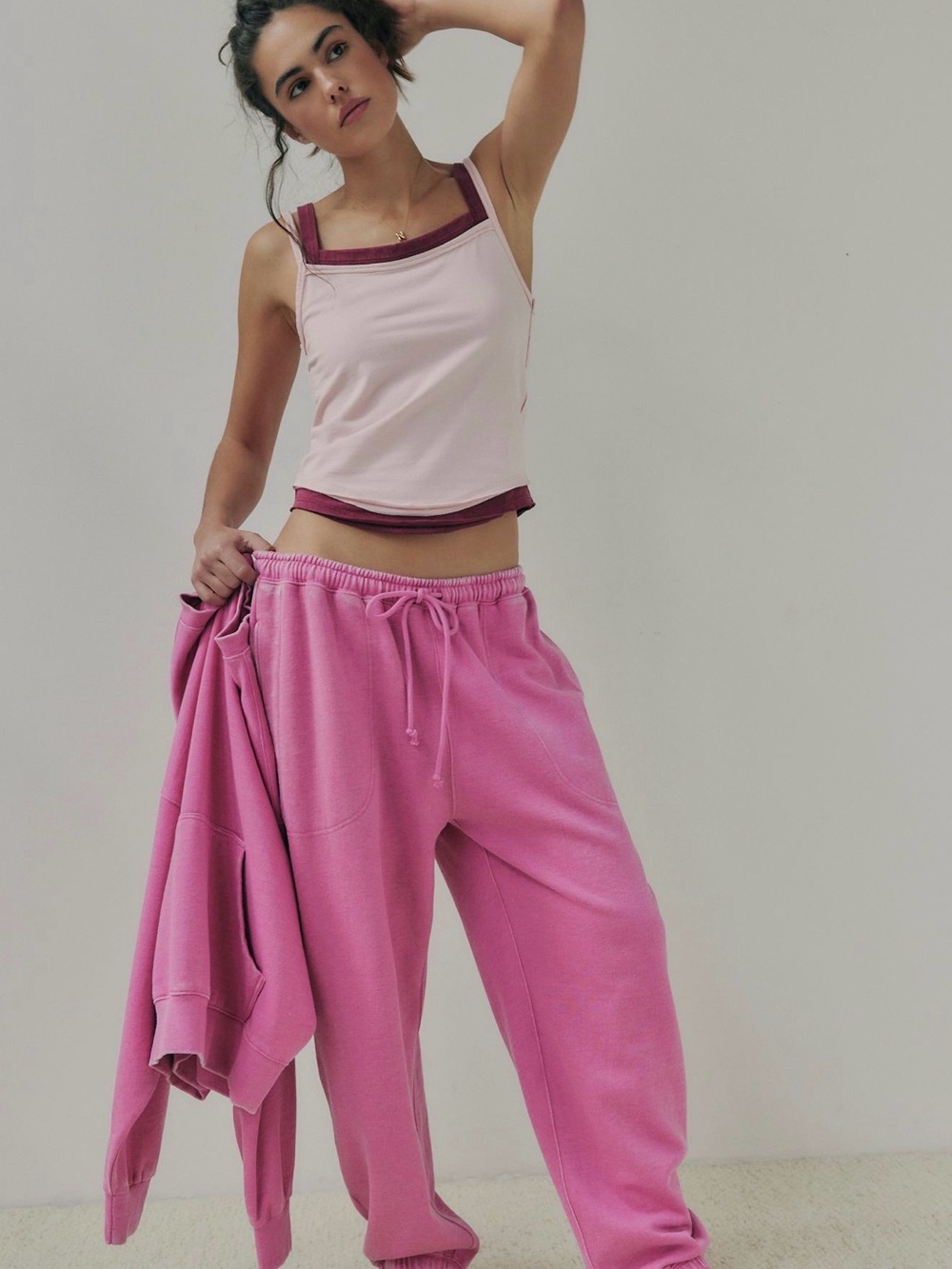 Free People Slow It Down set on cashmere rose, size xs - Picture 8 of 9